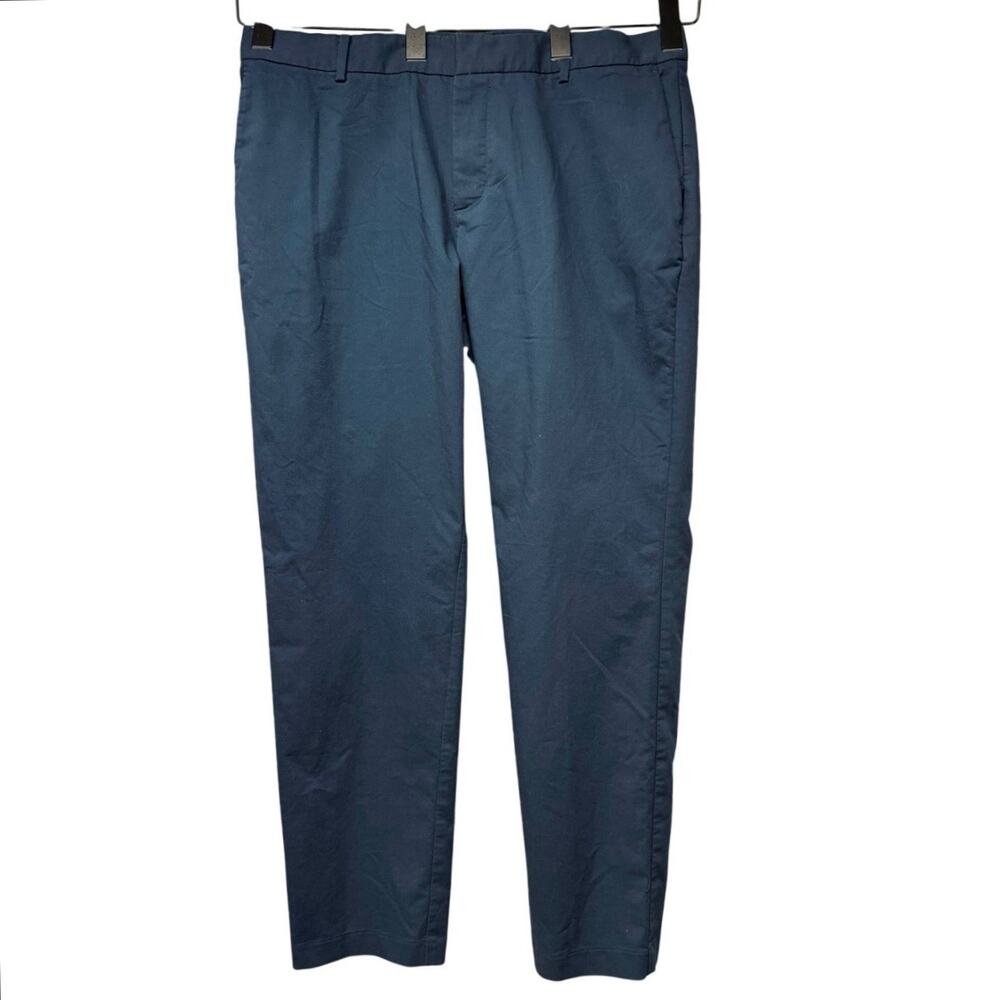 Nike Golf Pants Men 35x32 Navy Blue Dri-FIT Modern Fit Flat Front Performance